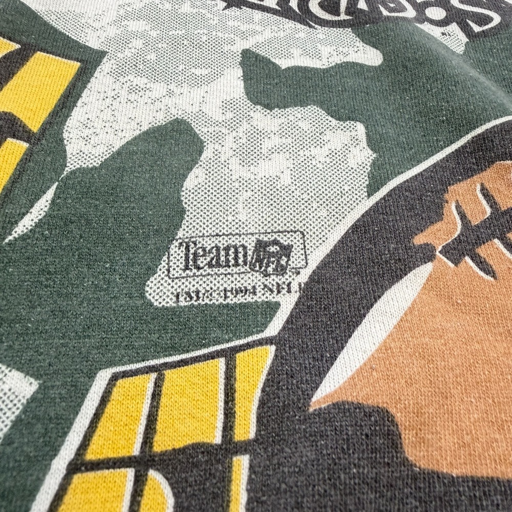 Vintage 1994 Packers AOP Sweatshirt XL Magic Johnson All Over Print NFL - Picture 5 of 13